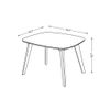 Omax Decor Dana Solid Wood End Table with Powder Coated Black Legs in Walnut