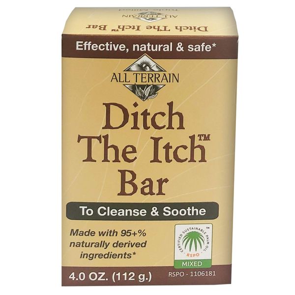 All Terrain Natural Ditch the Itch Bar, To Cleanse & Soothe Itchy, Irritated Skin, 4 oz