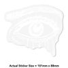 Small 100mm 'Crying Eye' Clear Static Window Cling Sticker/Decal (White) (WC00111480)