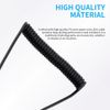 2.5mm to 3.5mm Flash Sync Cable Cord Camera Shutter Release Remote Control Cable Speedlight Trigger Connect Spring Coiled Wire for Canon Nikon Sony Most DSLR Camera