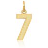 14K Solid Yellow Gold Number 7 Necklace Chain Pendant Charm Only
