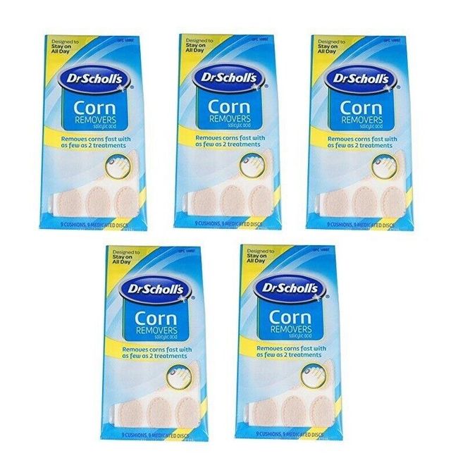 5 Pack Dr. Scholls Corn Removers With Salicylic Acid 9 Per Package