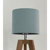 Duck Egg Blue Velvet Brushed Copper Oval Lampshade