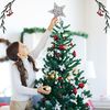 Silver Glitter Star Topper for Christmas Tree, Decoration