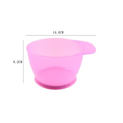lasenersm 4 Pieces Hair Color Bowl Hair Dye Bowl Hair Color Mixing Bowl Plastic Color Mixing Tint Bowl Applicator Bowl Hair Dyeing Coloring Tools for Home Salon, Transparent Pink