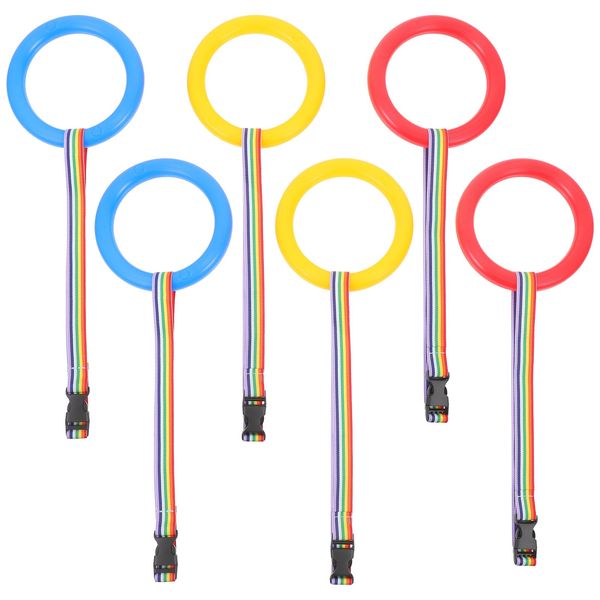 DEARMAMY 6Pcs Colorful Walking Rope with Handle Detachable Transition Rope for Daycare Schools Teachers Preschool Kids Children Toddlers