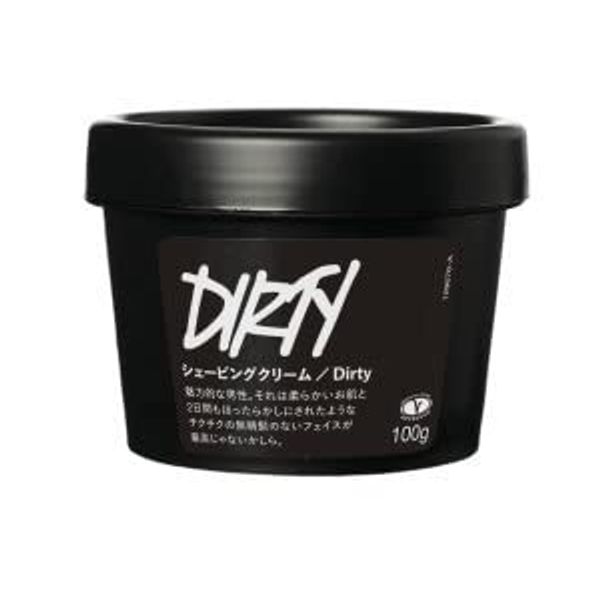 Lush Dirty Men's Shaving Cream, Natural Cosmetics, Protects Sensitive Skin from Razor, Oat Milk, Natural Ingredients, Shea Butter, Beard Shaving Foam, 3.5 oz (100 g)