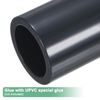 M METERXITY 4-Pack PVC Pipe Coupling Adapter, 1" Straight Coupling Adapter Connector Schedule 80 UPVC Pipe Fitting Socket for Water Line [Grey]