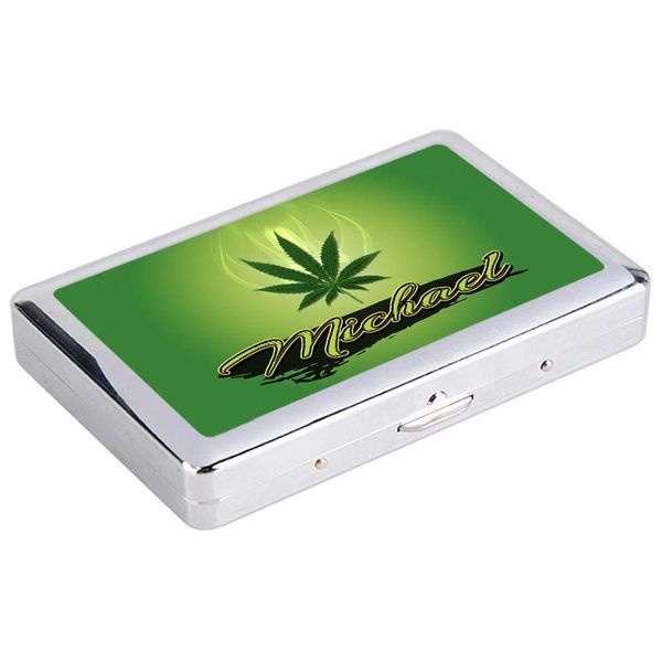 Personalised Any Name Text Printed Generic Design Cigarette Case Gift Idea Adults 7