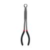 QWORK® Langbeckzange mit Ringspitze ,Telefonzange gebogen , 280 mm