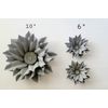 3D Paper Flower Wall Decor Set Of 3(Gray)