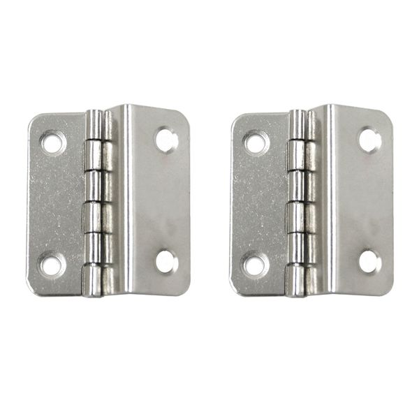 2PCS Three Fold Retro Shutter Hinge,Half-Surface Chest Hinges,Folding Butt Door Hinges,12mm Splint