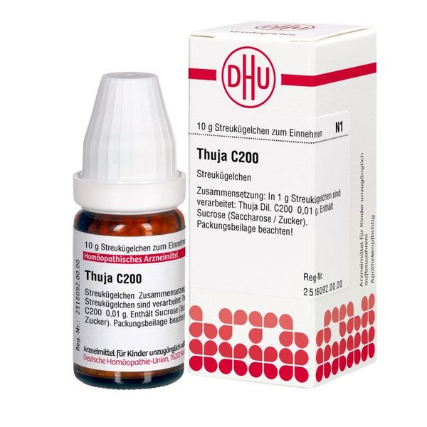 DHU Thuja C200 Streukügelchen, 10 g Globuli