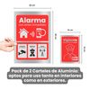 TECET Aluminium Alarm Poster | Security Sign | A4 Size | Professional Style