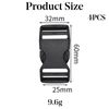 Plastic Side Release Buckle Clip for Luggage, Rucksack/Back Pack, Webbing Strap (25mm - 4 pack, Black),buckles