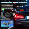 Mini LED Sign for Car - Devil Eyes Light for Motorcycle, Flexible Programmable 7"x3" LED Matrix Panel for Advertising & DIY Use,App & Remote Control