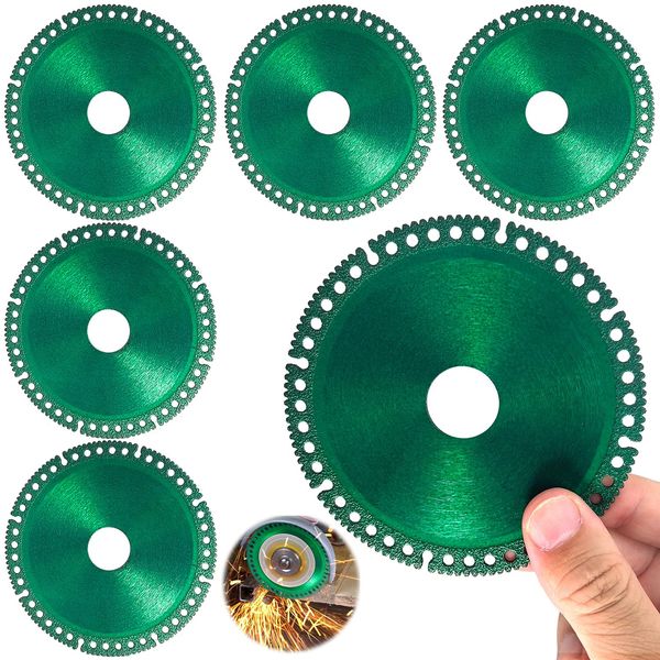 6PCS Indestructible Disc for Grinder, Composite Multifunctional Grinder Blades, Indestructible Disc 2.0 - Cuts Everything in Seconds, for Rock Slabs, Ceramic Tiles, PVC Pipe