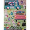 New! Happy Easter, Easter Bunny. Eggs & Flowers Window Clings Decor Spring 