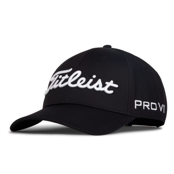 Titleist Men's Baseball Cap, Black/White, Tour Performance