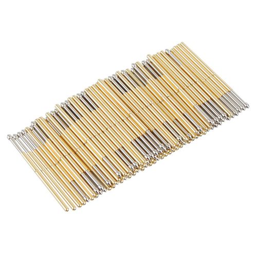 Kodrily 100PCS Spring Test Pins, P100-E2 Spring Test Probe Pin Set, Round Spring Test Probes, Brass 1.5mm Test Pins, Conical Head Spring Probe Pin Replacement PCB Testing Tools