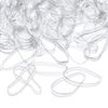 EBOOT 3 mm Clear Elastic Bands Hair Rubber Bands 500 Pieces Transparent TPU Pack of 500