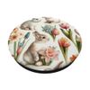 Cute Easter Rabbit Decor For Women With Tulip Flower Pattern PopSockets mit austauschbarem PopGrip