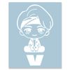 Only the pattern left sticker S "V" White 120W