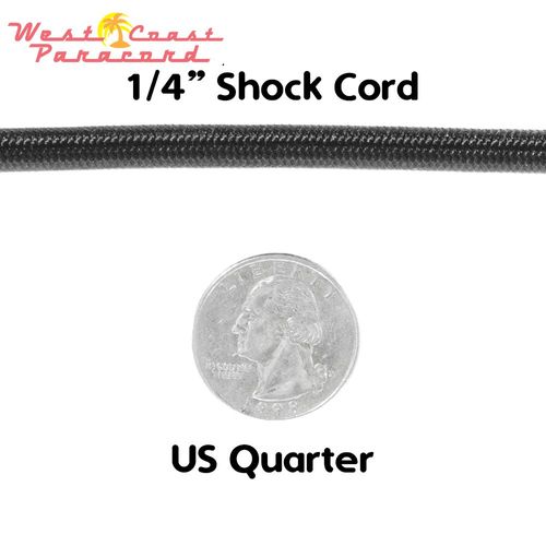 West Coast Paracord Marine Grade Shock Cord 1/4-inch - Lengths up to 1000 feet - Made in USA (100 Feet, Multi Camo)