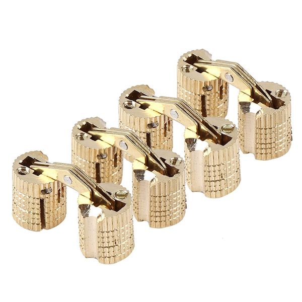 Brass Barrel Hinges Small Gift Box Hinge 4Pcs Thick Copper Brass Concealed Ba...