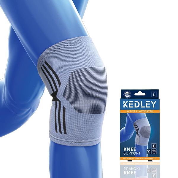 Kedley Knee Support Sleeve | Elasticated Knee Support Knee Compression Sleeve | Relief for Joint Pain, Knee Swelling & Arthritis | Knee Brace, Knee Pads for Sports, Gardening & Everyday Use (Small)