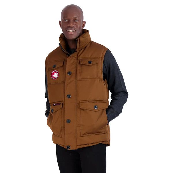 Canada Weather Gear Men's Puffer Vest - Oak / XL