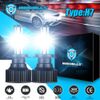 6-Side H7 LED Headlight Bulbs Low Beam Conversion Kit White 6000K 2800W 360000LM