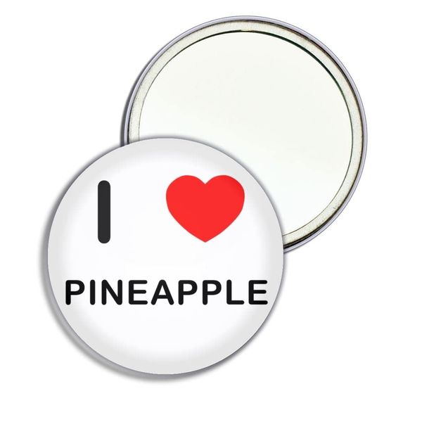 I Love Pineapple - 77mm Round Compact Mirror