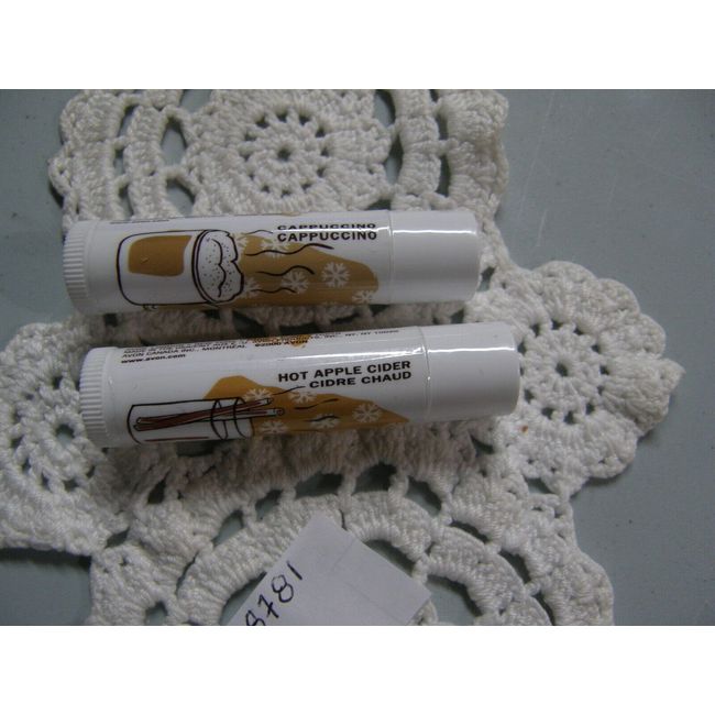 8781)Avon Coffee Talk Lip Balm 1-Cappuccino; 1-Hot Apple Cider UNSEALED OLDR STK