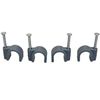 Grey Round Cable Clips 12mm- 50 Pieces