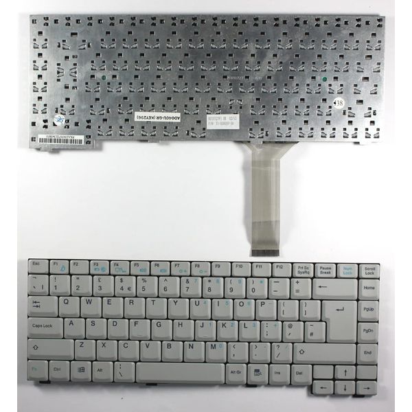 Fujitsu Siemens 71-U98080-10 Grey UK Layout Replacement Laptop Keyboard