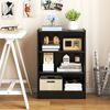 3-Tier Office Modern Bookcase Open Display Rack w/ 18 Position Adjustable Shelf