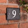 House numbers in rustic slate with 1 or 2 digits