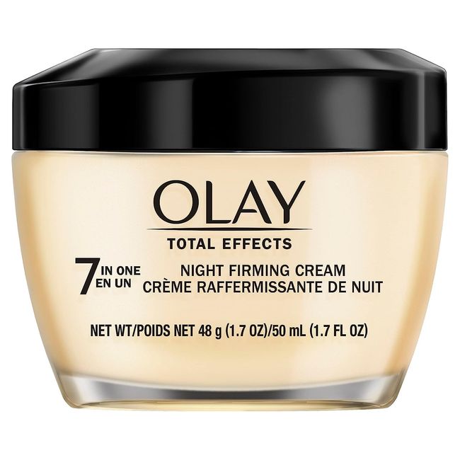 Olay Total Effects Anti-Aging Night Firming Cream & Face Moisturizer with Vitamin C & E, 1.7 Fluid Ounce