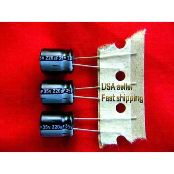 12 pcs  -  220uf 35v  electrolytic capacitors. Low ESR