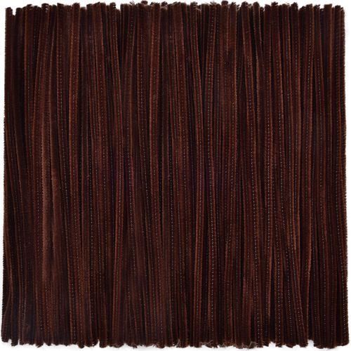 Hapeper 400 Pieces Brown Christmas Pipe Cleaners Chenille Stems for Christmas DIY Arts Crafts Projects Supplies