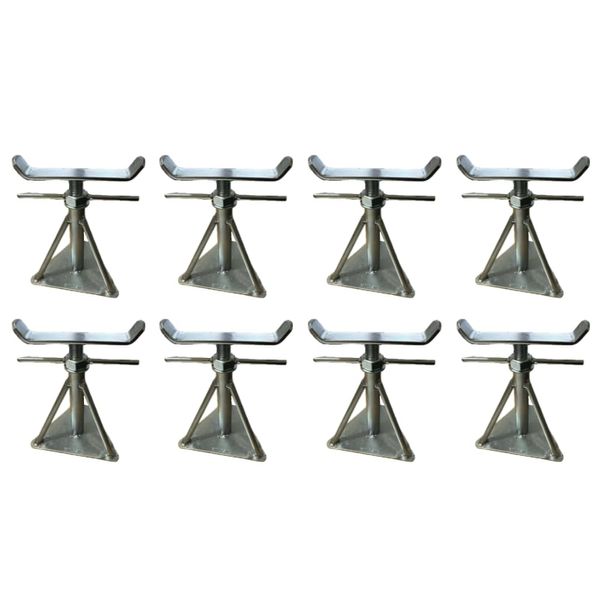 8x Static Caravan Axle Stand Support Very Small 8 Pack UK Made 7.5" - 10.4"