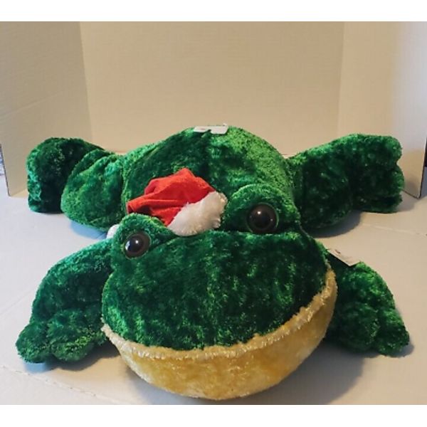 30" Christmas Santa Frog Toad Dan Dee Collector Choice Stuffed Animal Plush Rare