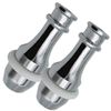 LNJBABAO 2 Pack Pull Cord Weight Handle Blind Pull Chrome Light Pull with Rubber Ring and Connectors for Shower/Bathroom/Toilet/Fan Switch
