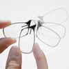 ThinOptics Reading Glasses 1.50 Black Frames With Keychain Case - Compact Foldable Rectangular Glasses - Clip-on Nose - 1.50 Strength With Flex-Fit Technology