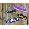 SuperFineDeesigns Custom Keychain Groovy Font, Personalized Key Chain, Customized Name Text Tag, Bulk Discounts