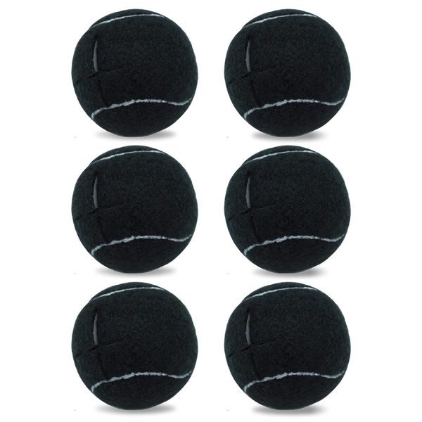 Magicorange 6 PCS Precut Walker Tennis Balls for Furniture Legs and Floor Protection, Heavy Duty Long Lasting Felt Pad Glide Coverings (Black)