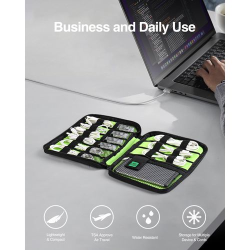 Luxtude Cord Organizer Travel, Cable Organizer Bag, Portable Charger Organizer, Travel Case for Chargers and Cords, Travel Tech Organizer, Travel Essentials for Cable Storage/Tech Storage