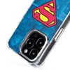 Skinit Phone Case Compatible with MagSafe iPhone 16 Pro - Officially Licensed DC Comics Superman Logo Background Pattern Design