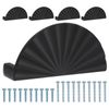 PATIKIL 3" (76mm) Drawer Cup Pulls, 5 Pack Solid Brass Flat Drawer Handles Knobs Furniture Handle for Kitchen Dresser Hardware, Black
